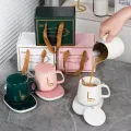 Ceramic Warm Mug USB Cable With Gold Spoon Gift Box. 