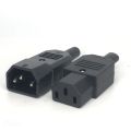 IEC 10A 250V Straight Cable Plug Connector Rewireable C13 C14 Plug Rewirable Power Connector 3 pin AC Socket.