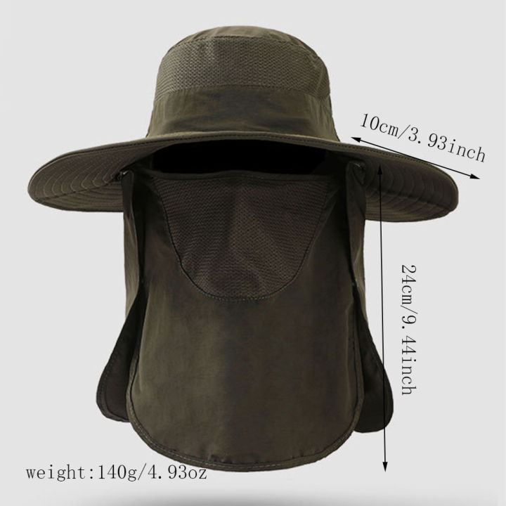 1Pc%20Fishing%20Hat%20for%20Men%20&%20Women,%20Outdoor%20UV%20Sun%20Protection%20Wide%20Brim%20Hat%20with%20Face%20Cover%20&%20Neck%20Flap%20-%20Image%202