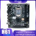 ENVINDA H61 Motherboard LGA 1155 Kit Compatible With Intel Core CPU 2nd And 3rd Generations Supports M.2 NVME SDD. 