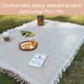 1pc Ins Style Picnic Blanket, Beach Blanket, Soft & Foldable Outdoor Mat - Essential for Spring and Summer Camping, Parties.