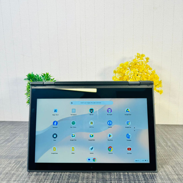 Lenovo | ChromeBook 300E (2nd Gen) | 4GB RAM | 32GB Storage | 11.6″ Display | | Touch Screen | 2029 Updateable | 360 Rotatable | Playstore Supported