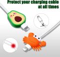 Fruit Cartoon Cable Protector Cute Charger Protector Cable Winder Organizer Cable Bite Data Line Protective Cover For Phone.