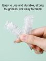 100PCS Disposable Hair Earmuff Dye Transparent Elastic Shower Hair Dye Protection Tool Shield Waterproof Earpack Plastic Wrap. 