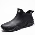 Men's Ankle Rain Boots Outdoor Waterproof Men Rain Shoes Anti-Slip Wear-resistant Men Kitchen Water Shoes Fishing Rubber Shoes.