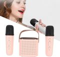 Mini Karaoke Machine Set | speaker mini | Mini Karaoke Machine Set, Portable RGB Bluetooth Speaker with 2 Wireless Microphones for Kids, Adults | new design speaker. 