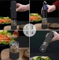 Electric Pepper Grinder and Salt Mill- Battery Operated One-Handed Spice Dispenser & Adjustable Coarseness- Premium Kitchen Upgrade w Strong Ceramic Blades -Matte Black, Batteries Not Included.. 