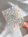 Shell Light Starfish Shell Nail Stickers Cute Starfish Decorative Stickers For Nails DIY 3D Self Adhesive Summer Manicure Decals.