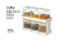 Discover KITCHEN MAX condiments & spice rack with 6pcs jars & spoon 650ml.. 