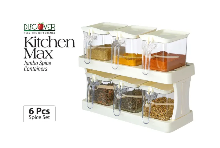 Discover%20KITCHEN%20MAX%20condiments%20&%20spice%20rack%20with%206pcs%20jars%20&%20spoon%20650ml.%20-%20Image%202
