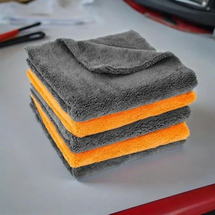 Detailing Rags Microfiber Car Thicken Towels Soft Plush Super Absorbent Edgeless Cloth ...
