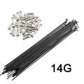 24pc Bicycle Wheel Spokes Wire 2mm Mountain Road Bike Steel Spokes With NIPPLES Set 255MM 275MM 289MM Bicycle Spokes Accessories. 