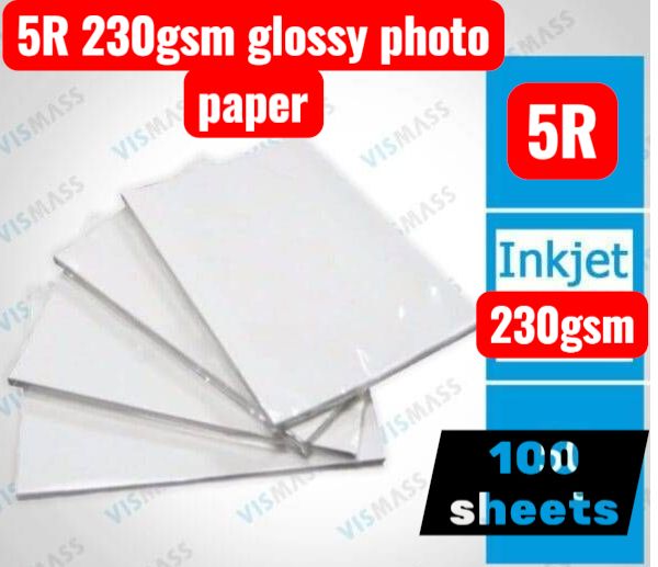 Photo paper 5R glossy photo paper 230GSM RC 100 sheats | Daraz.lk