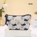 New Canvas Cosmetic Bags Zipper Opening Key Card Holder Cartoon Student Pencil Case Coin Purse Ladies Hand Portable Storage Bag.