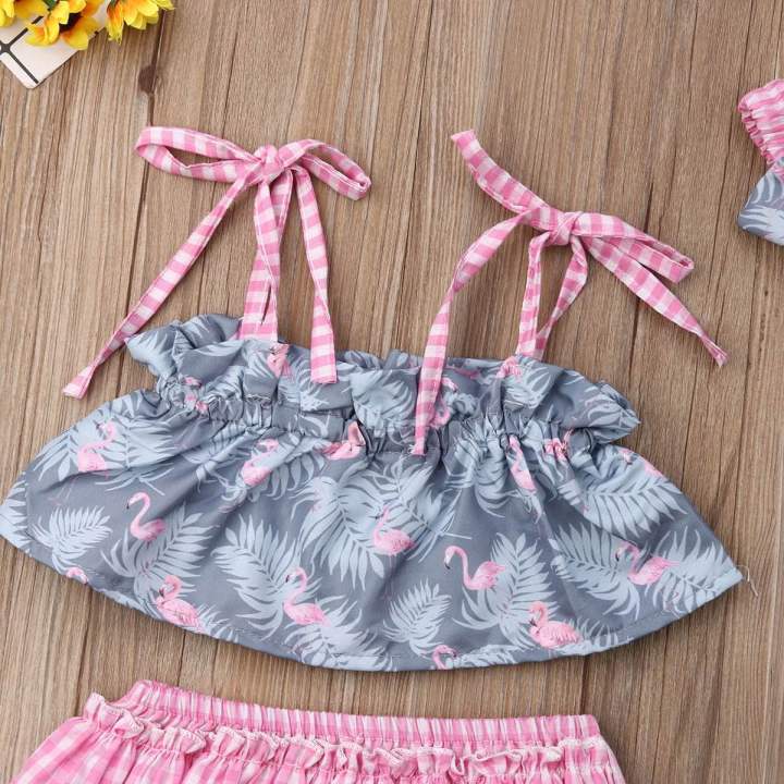Newborn%20Baby%20Girl%20Flamingo%20Strap%20Tops%20Ruffle%20Shorts%20Sunsuit%20Summer%203pcs%20Outfits%20Set%200-24Month%20-%20Image%205