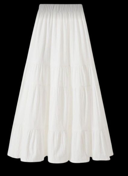 Ladies%20Casual%20Skirts/Women's%20White%20Long%20Skirt%20-%20Image%203