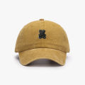 Cute teddy bear baseball cap, retro style, men's and women's adjustable outdoor travel hiking duckbill cap. 