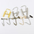 10Sets/Lot 10-40mm Lobster Clasps Hooks Extending Chain Bracelet End Connectors Slider Clasp For DIY Jewelry Making Finding. 