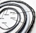 "Spiral Cable Wrap Wire Organizer  Flexible Plastic Sleeve for Cable Management. 