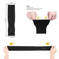 Black Arm Sleeves for Men Women UPF50+ UV Protection Cooling Sun Sleeves Tattoo Cover Up Sports Sleeves to Cover Arms. 