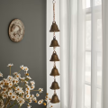 Handmade Metal Wind Chime - Classic Rustic Iron Bell with Decorative Chain, Suitable for Courtyards, Gardens, and Walls. 
