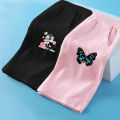Girls New Cotton Pant Butterfly Casual Shorts Summer Loose Sweatpants Children Student Printed Short Pants 3-14Y.
