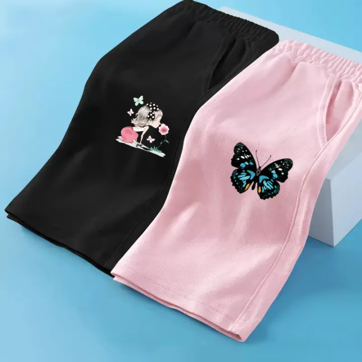 Girls%20New%20Cotton%20Pant%20Butterfly%20Casual%20Shorts%20Summer%20Loose%20Sweatpants%20Children%20Student%20Printed%20Short%20Pants%203-14Y%20-%20Image%202