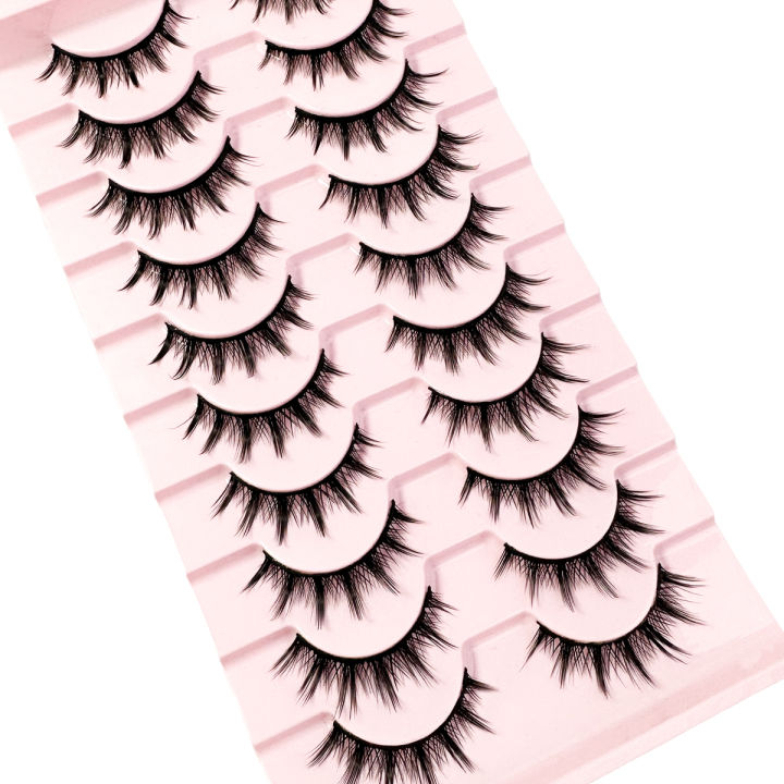 Eyelashes%2010%20Pairs%20Mange%20Lashes%203D%20Cat%20Eye%20Lashes%20Faux%20Mink%20Lashes%20Natural%20Fluffy%20False%20Eyelashes%20Wispy%20Makeup%20Tools%20-%20Image%205