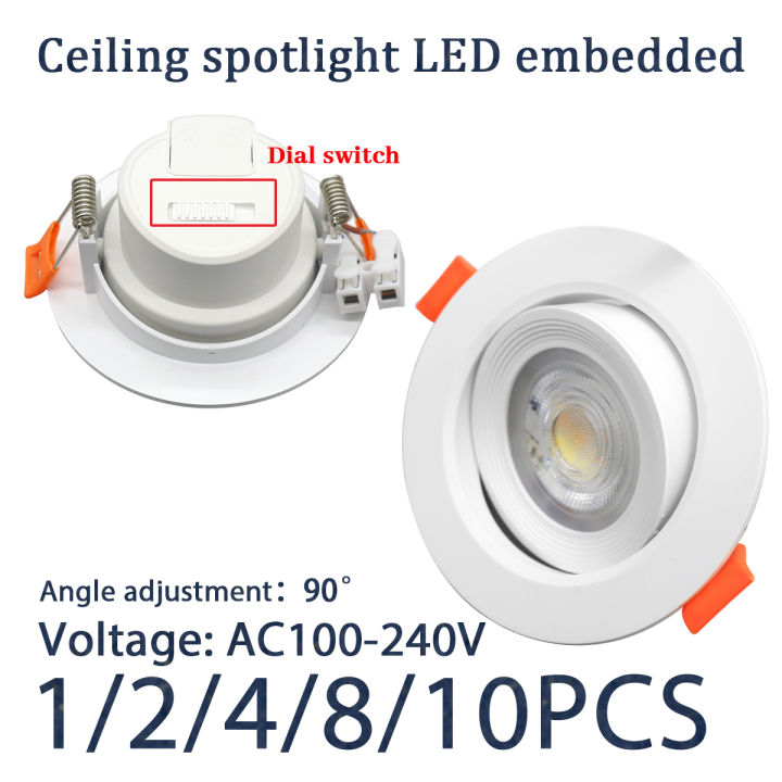 1-10pcs%20LED%20Change%20Color%203%20CCT%203000K%204000K%206000K%20LED%20Ceiling%20Spotlight%20Embedded%20Light%207W%20AC%20110V%20220V%20Adjust%2090&deg;%20Lighting%20Spot%20-%20Image%202