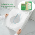 5packs 50pcs/lot Disposable Toilet Seat Cover Waterproof Safety Travel/Camping Soluble Water Mat Portable Bathroom Accessory. 