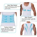 Mens Slimming Body Shaper Compression Tank Top Undershirt Shapewear Flat Belly Fitness Workout Shirts Abdomen Slim Vest. 