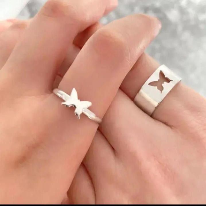 Fabulous Butterfly Rings For Girl's Women And Couple. Couple Rings.Promise Rings . Available In Three Colors