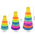 Children's Montessori Toy Animals Rainbow Stacked Ring Tower Stacking Educational Toys Infant Development Early Education Toys. 