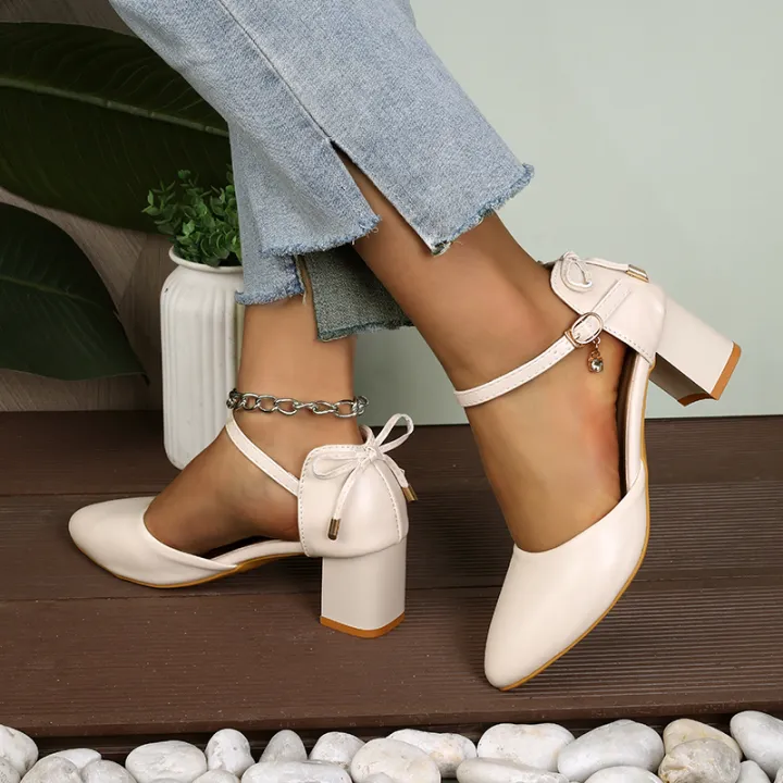 2025%20Spring/Summer%20Hot%20Sale%EF%BC%81Fairy%20Style%20Thin-Strap%20High%20Heels%20-%20Bowknot%20with%20Golden%20Buckle,%20Comfortable%20&%20Versatile%20-%20Image%207
