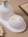 DIY Stripe Round Incense Tray Silicone Mold Simple Candlestick Concrete Gypsum Molds Thread Incense Insert Stick Holder Mould. 