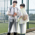 Fashion Women Transparent Eva Plastic Man Raincoat Travel Waterproof Rainwear  Can Hold Backpack Rain Coat. 