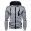 Men's Sportswear Casual and Minimalist Jogging Suit Outdoor Set Zippered Hoodie and Black Sports Pants 2-piece Spring Fashion. 