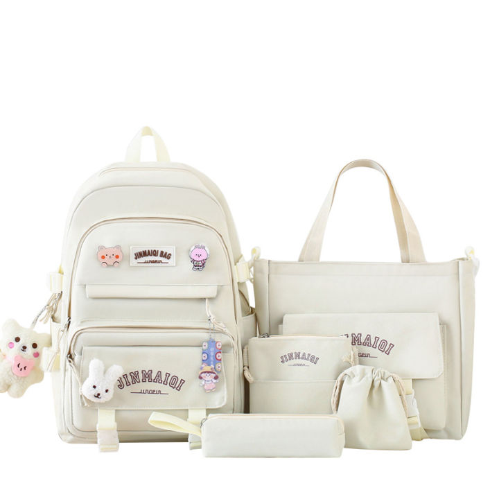 Student%20Cartoon%20Schoolbag%20Girls%20Forest%20Simple%20Large%20Capacity%20Children%20Backpack%20Solid%20Color%20Spine%20Protection%20Korean%20Waterproof%20-%20Image%204