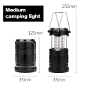 Black Camping Lantern Battey Powered Tent Lights Lightweight Telescopic Portable Light Outdoor Folding Led Brightest Flashlight. 