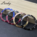 Sloping 38mm*30.6mm Retro Aluminum Bezel GMT and Diving watch Insert Fit 40mm Watch Replace Watch Face Watch Bezel Inserts. 