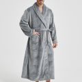 American-Style Autumn/Winter Couples' New Bathrobe, Morning Robe, Nightgown Men's Winter Pyjamas, Homewear Flannel Nightgown.