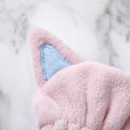 Cute Cat Microfiber Hair-drying Towel Bath Cap Strong Absorbing Drying Long Soft Special Dry Hair Cap Towel with Coral Velvet. 