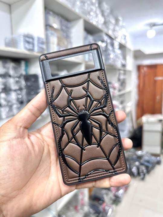 Google pixel pixel 6 / pixel 6A / pixel 7 / pixel 6 pro / pixel 7 pro/ pixel 7A spider case artificial leather and Armour premium back cover