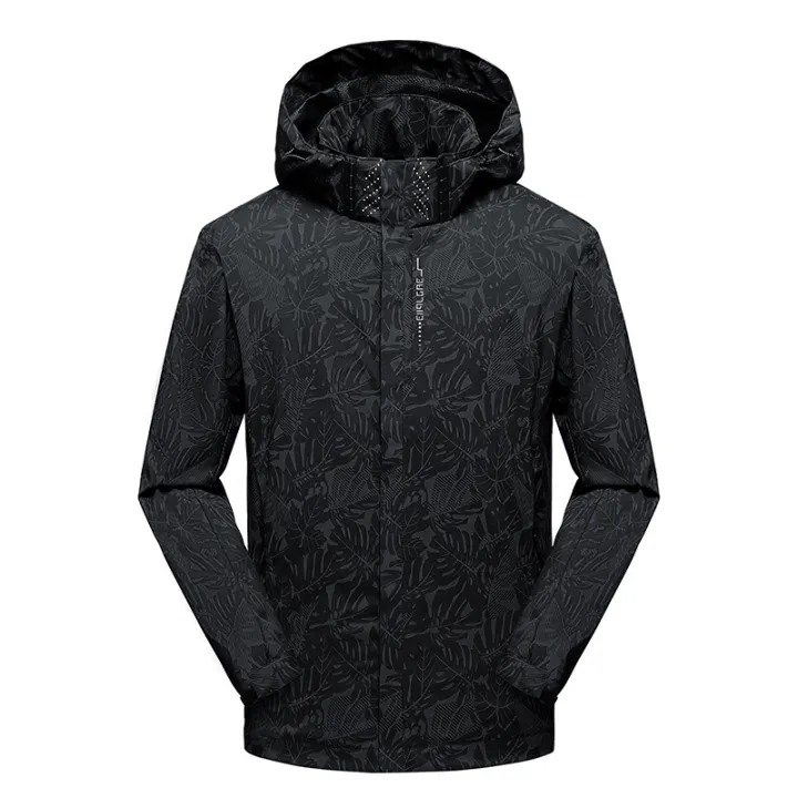 2025%20Men's%20Casual%20Waterproof%20Windbreaker%20Jacket%20Full%20Zip%20Up%20Hooded%20Shell%20Outdoor%20Hiking%20Coat%20For%20Autumn%20Plus%20Size%20-%20Image%203