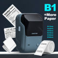 Niimbot B1 Label Printer Portable Handheld Thermal Maker Bluetooth Barcode QR Code Sticker Paper Color Rolls Labeller White Tag. 