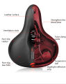 Wide Soft Thicken  Bicycle Seat Cycling Big Bum Bike Saddle Reflective Shock Absorbing Hollow Breathable Rainproof Pad 250401. 