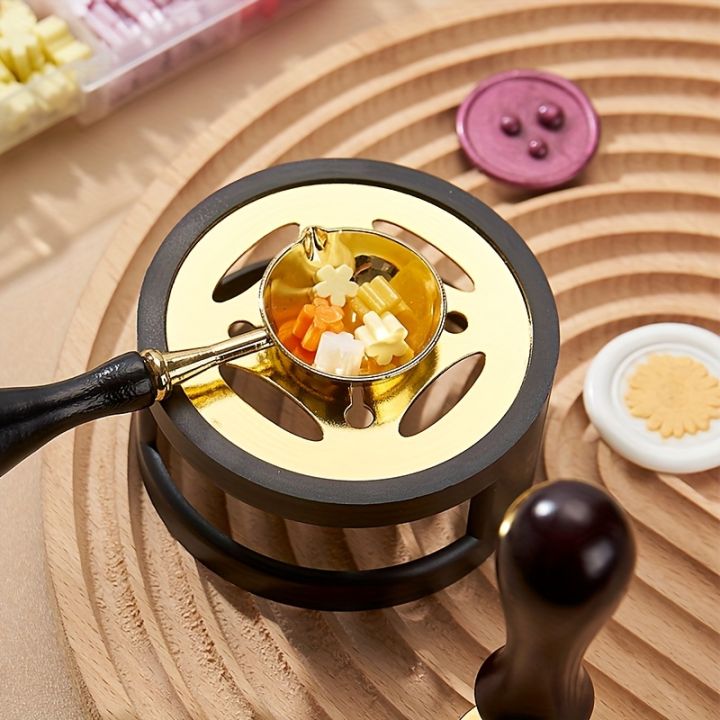 2PC/SET%20Wax%20Seal%20Stamp%20Kit%20With%20Sealing%20Wax%20Warmer,%20Wax%20Melting%20Spoon%20For%20Wedding%20%20Envelopes%20-%20Image%202