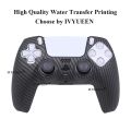 Water Transfer Printing Protective Silicone Case for  Playstation 5 PS5 Controller  Cover Joysticks Thumb Grips Caps. 