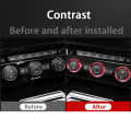 3pcs Metal Car AC Adjust Knob Decoration Ring Cover For Volkswagen VW 2017-2019 Tiguan Atlas T-roc Ateca FR Passat B8 Variant. 