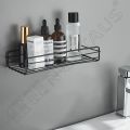 Bathroom Storage Rack Kitchen Organizer Shelf Black Shelves Corner Frame Iron Shower Punch Free Mounted Caddy Rack. 